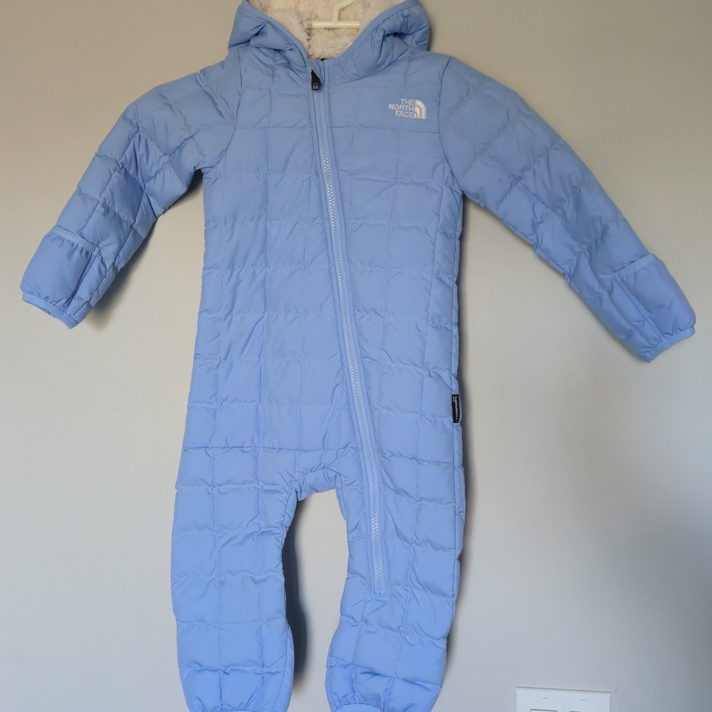 The North Face Kids Sky Blue Thermoball Jumpsuit. New Condition